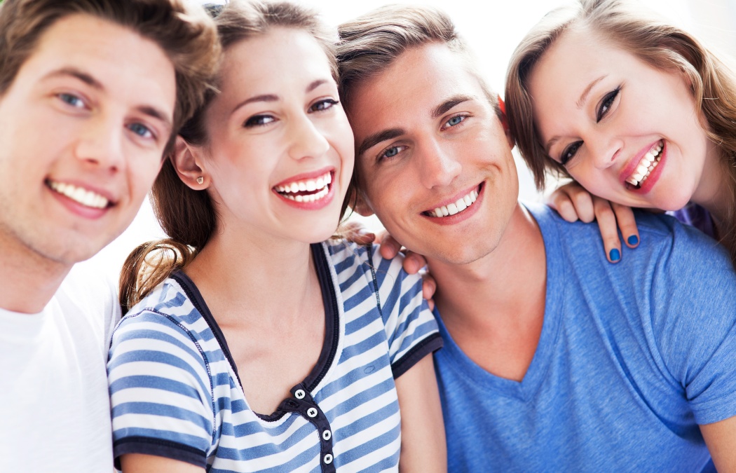 Young people smiling